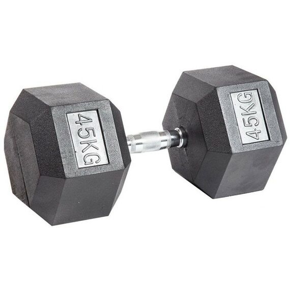 Гантели:  Гантель гексагональная обрезиненная PROFI-FIT 45 кг фотографии