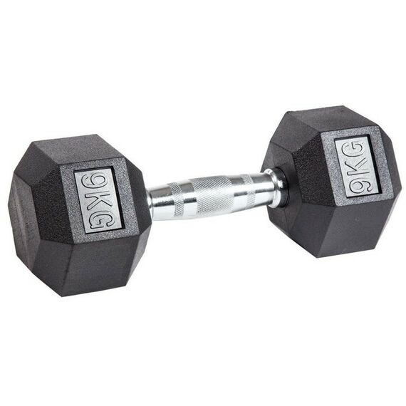 Гантели:  Гантель гексагональная обрезиненная PROFI-FIT  9 кг фотографии
