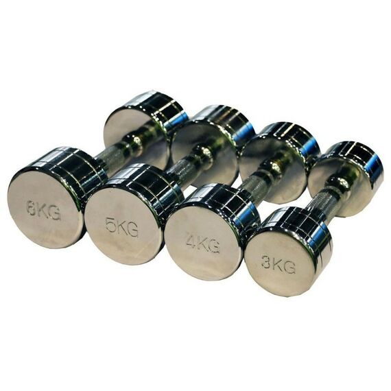 Гантели:  Гантельный ряд CHROME (шаг 1 кг, 10 пар) PROFI-FIT 1-10 кг фотографии