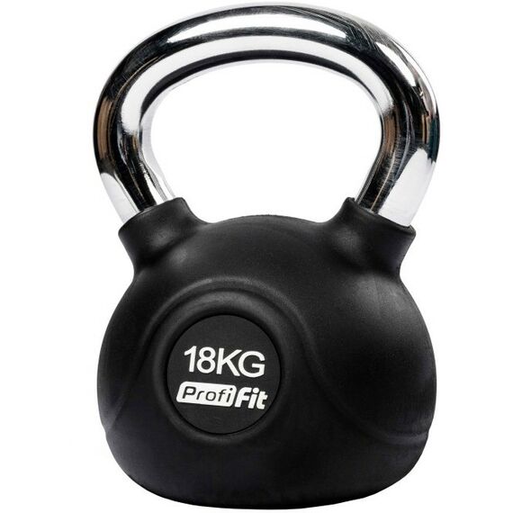 Гири:  Гиря обрезиненная с хромированной ручкой PROFI-FIT 18 кг фотографии