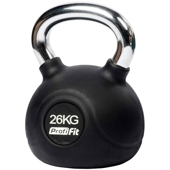 Гири:  Гиря обрезиненная с хромированной ручкой PROFI-FIT 26 кг фотографии