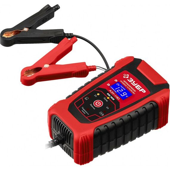 Зарядные и пуско-зарядные устройства: Автоматическое зарядное устройство Зубр АЗУ-140 6/12 В, 6А [59310] фотографии