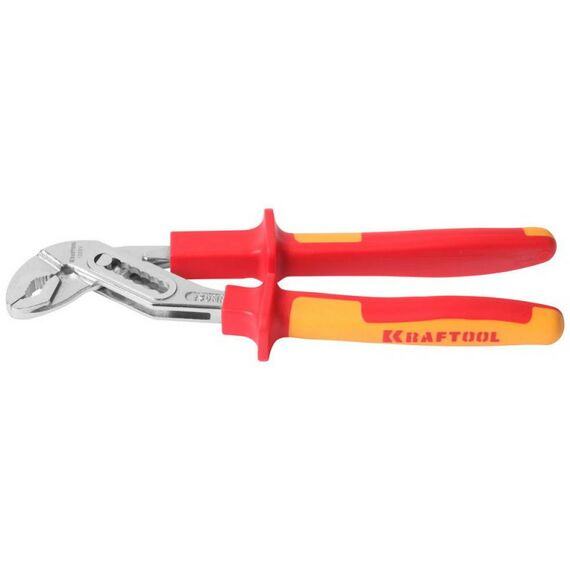 Диэлектрический инструмент: Клещи KRAFTOOL ELECTRO-KRAFT 2202-10-25 Cr-Mo сталь, двухкомпонентная маслобензостойкая рукоятка, хромированное покрытие, 250мм фотографии