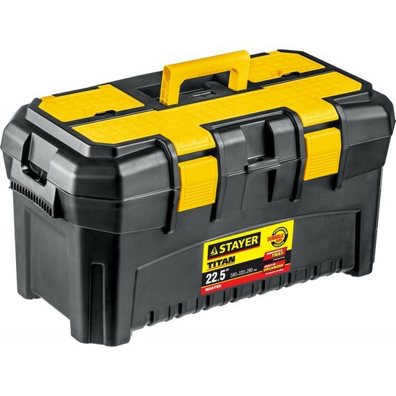 Ящики и сумки для инструмента: Ящик для инструмента STAYER TITAN-22 пластиковый [38016-22] фотографии
