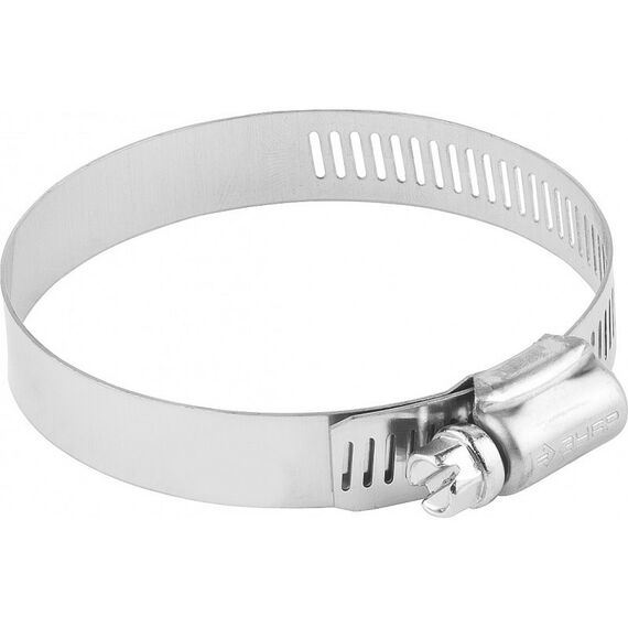 Хомуты металлические: Хомуты НХ-12П Зубр 65-89 мм Профессионал, нерж. сталь, просечная лента 12.7 мм, 50 шт [37815-065-89-50] фотографии