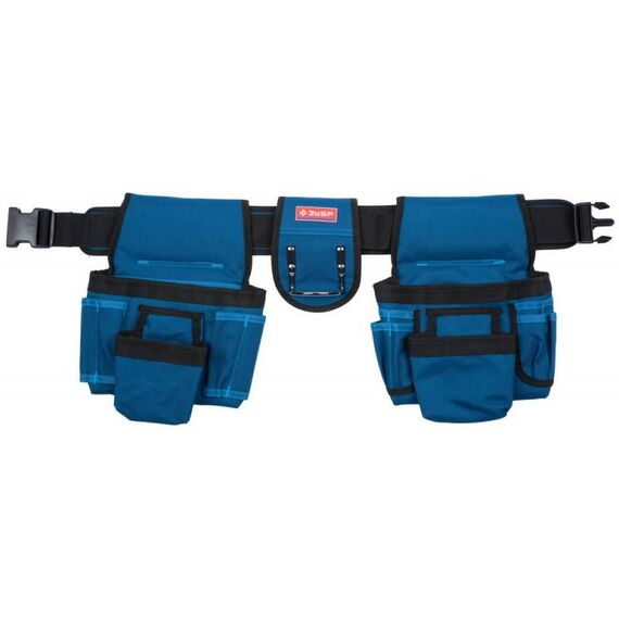 Ящики и сумки для инструмента: Пояс монтажника Зубр ЭКСПЕРТ 38640 держатель для молотка, 18 карманов фотографии