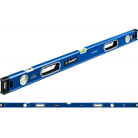 Строительные уровни: Мощный уровень Зубр Эксперт 2000 мм с рукоятками и зеркальным глазком [34570-200] фотографии