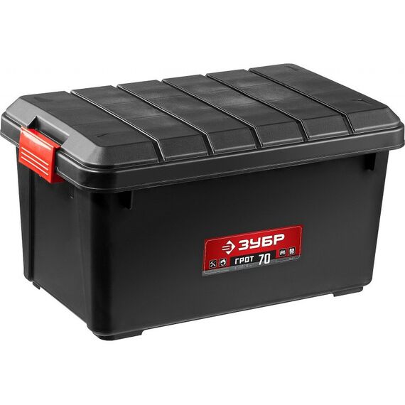 Ящики и сумки для инструмента: Ящик-контейнер с крышкой Зубр ГРОТ-70 70 л [38184-24_z01] фотографии