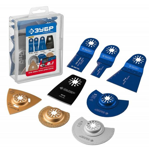 Мультитулы (реноваторы): Набор насадок для реноватора Зубр Профессионал НР-8 8 предметов [15575] фотографии