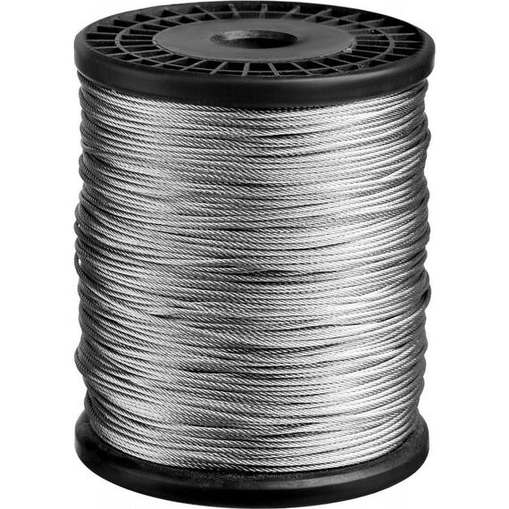 Такелажный крепеж: Трос стальной, оцинкованный Зубр Профессионал d=1.5 мм, L=200 м DIN 3055 [4-304110-15] фотографии