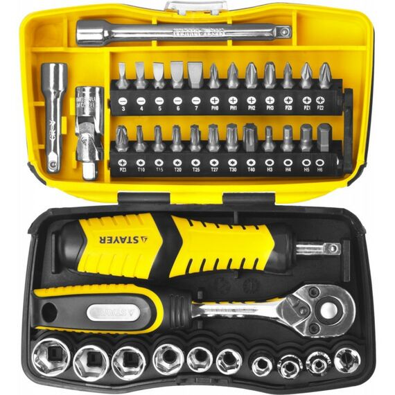 Наборы инструментов и ключи: Универсальный набор инструмента STAYER PRO Compact 39 39 предметов [25135-H39] фотографии