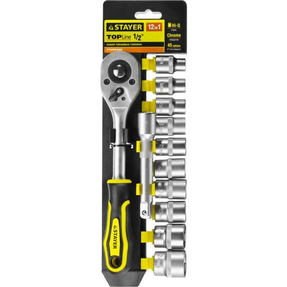 Наборы инструментов и ключи: набор торцовых головок STAYER RSS 12L 12 предметов [27750-H12] фотографии