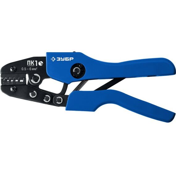 Электромонтажный инструмент: Пресс-клещи Зубр Профессионал ПК-1 для втулочных наконечников 0.5 - 6 мм.кв [45456-1] фотографии