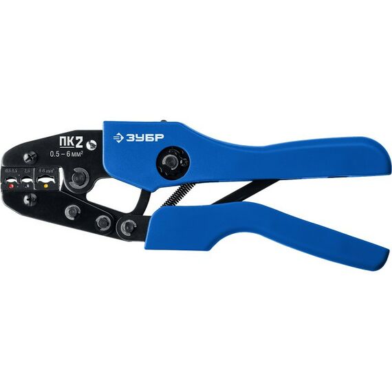 Электромонтажный инструмент: Пресс-клещи Зубр Профессионал ПК-2 для изолированных наконечников и муфт 0.5 -6 мм.кв [45456-2] фотографии