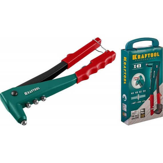 Заклепочники: Заклепочник KRAFTOOL X-3 в кейсе, литой корпус [31170-H6_z01] фотографии