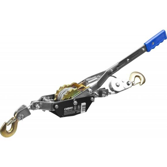 Лебедки, тали, тельферы: Лебедка ручная рычажная тросовая СИБИН 2т, 3м [43125-2] фотографии