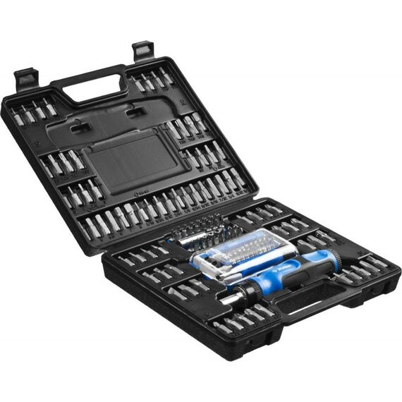 Отвертки: Набор: отвертка реверсивная с насадками Зубр 25237-H129 129 шт фотографии