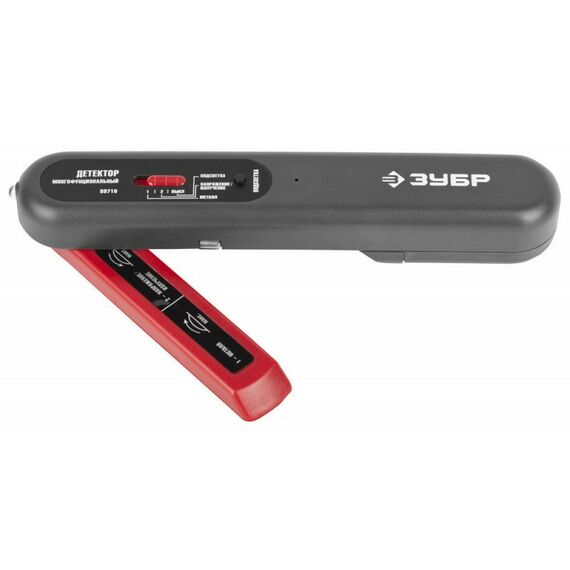 Детекторы: Тестер многофункциональный Зубр 59710 с детектором металла (до 50мм), провода под напряжением( 70-600В), встроенный фонарь фотографии