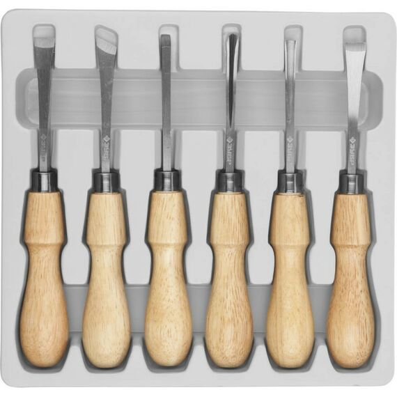 Столярно-слесарный инструмент: Стамески Зубр ЭКСПЕРТ 18373-H6 фигурные профессиональные, 6шт фотографии