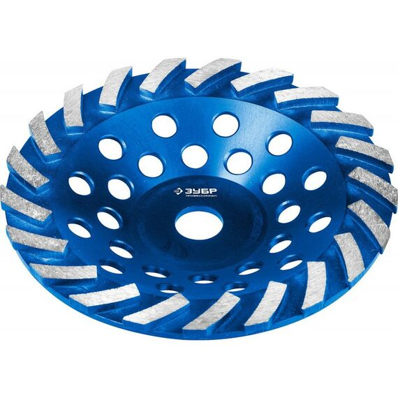 Шлифовка, зачистка: Сегментная алмазная чашка Зубр Профессионал Турбо d 180 мм [33370-180] фотографии