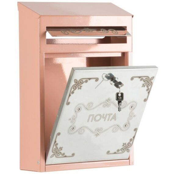 Почтовые ящики:  Почтовый ящик Элит дизайнерский розовый с лазерной гравировкой фотографии