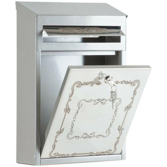 Почтовые ящики:  Почтовый ящик Элит дизайнерский серый с лазерной гравировкой фотографии