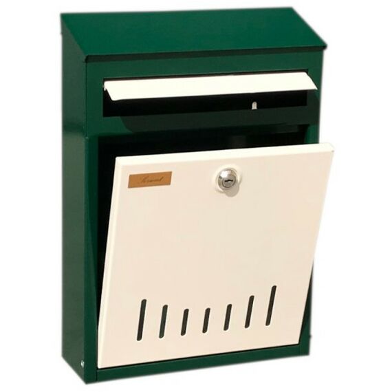 Почтовые ящики:  Почтовый ящик Элит зеленый-молочный фотографии