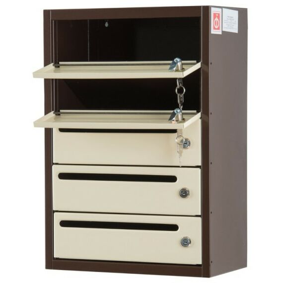 Почтовые ящики:  Почтовый ящик Комфорт 5 секций кор/беж фотографии