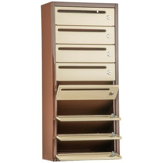 Почтовые ящики:  Почтовый ящик Комфорт 8 секций кор/беж фотографии