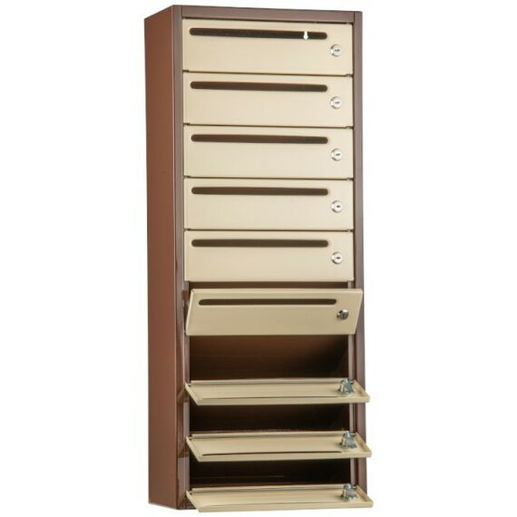 Почтовые ящики:  Почтовый ящик Комфорт 9 секций кор/беж фотографии