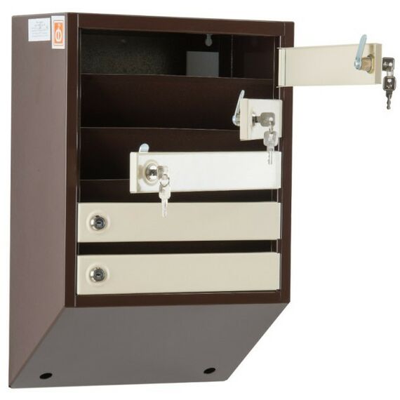 Почтовые ящики:  Почтовый ящик Стандарт 5 секций кор/беж фотографии