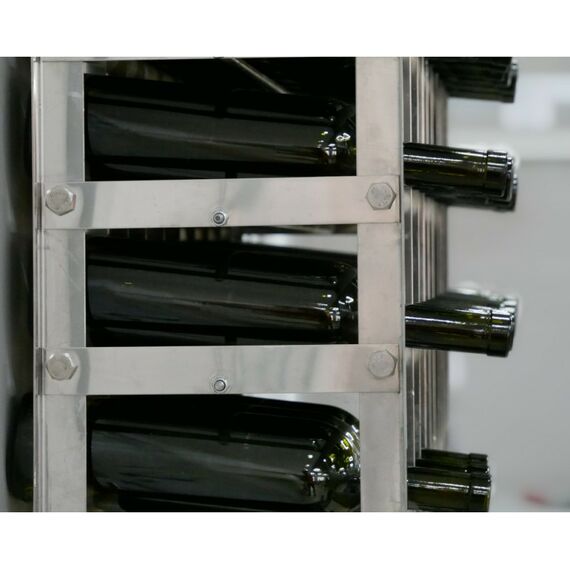 Стеллажи для хранения бутылок:  Стеллаж для 200 винных бутылок нерж.сталь фотографии