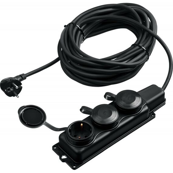 Удлинители электрические: Силовой удлинитель Зубр Профессионал КГ 325-Ш3 КГ 3х2.5 5м 3гн. 4000Вт IP44 [55024-05] фотографии