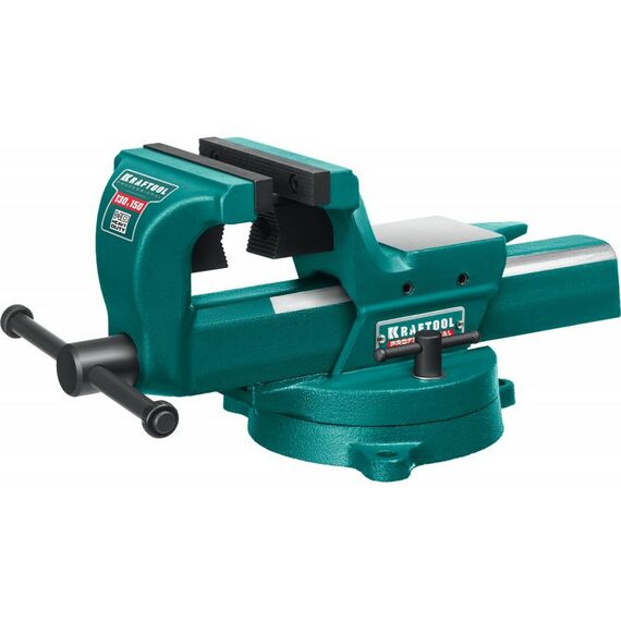 Тиски, струбцины, наковальни, верстаки: Кованые стальные тиски KRAFTOOL FORGE-130/150 с регулировкой компенсации люфта [32700-150] фотографии