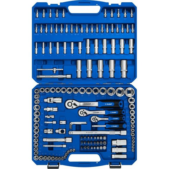 Наборы инструментов и ключи: Универсальный набор инструмента Зубр Профессионал А-151 150 предметов [27637-H150] фотографии