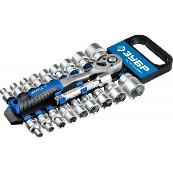 Наборы инструментов и ключи: Набор торцовых головок Зубр Профессионал ТБ-20 20 предметов [27647-H20] фотографии