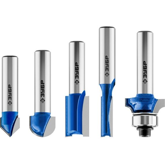 Принадлежности для фрезерных станков: Набор профильных фрез по дереву Зубр Профессионал 28795-H5 5шт фотографии