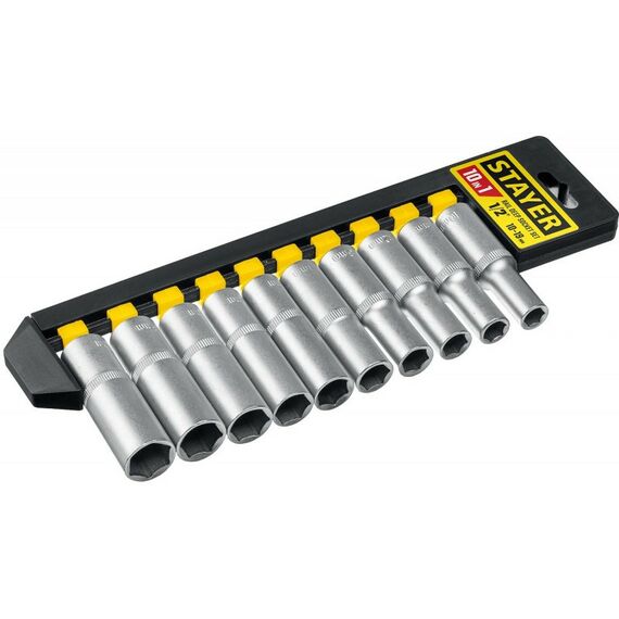 Наборы инструментов и ключи: набор торцовых головок STAYER RSS 10LD 10 предметов [27756-H10] фотографии