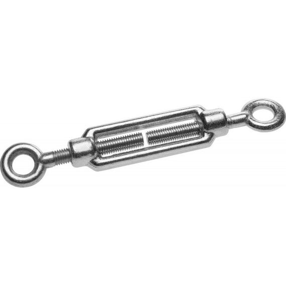Такелажный крепеж: Талреп Зубр Профессионал М16 DIN 1480, кольцо-кольцо, 2 шт, кованая натяжная муфта, оцинкованный [4-304375-16] фотографии