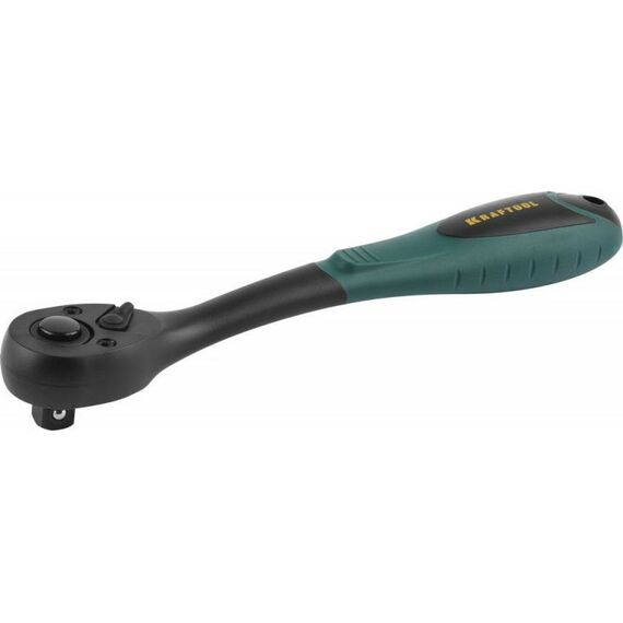 Столярно-слесарный инструмент: Трещотка для торцовых головок KRAFTOOL EXPERT 27796-1/2 Сr-V сталь, 72 зубца, пластиковое покрытие, 1/2" фотографии