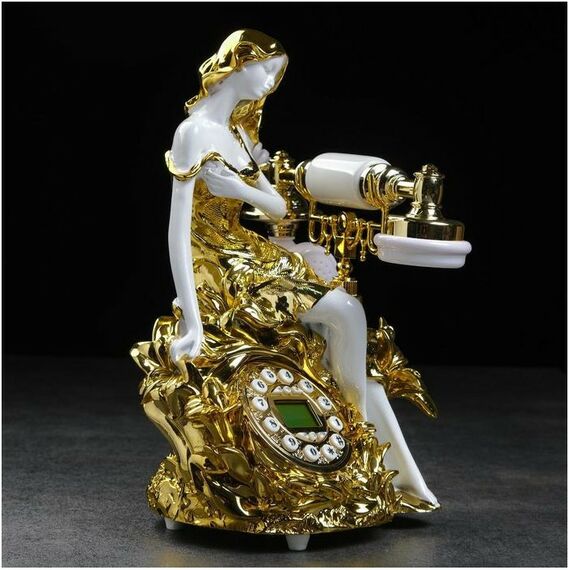 Бизнес-сувениры:  Ретро-телефон "Девушка и лилия" фотографии