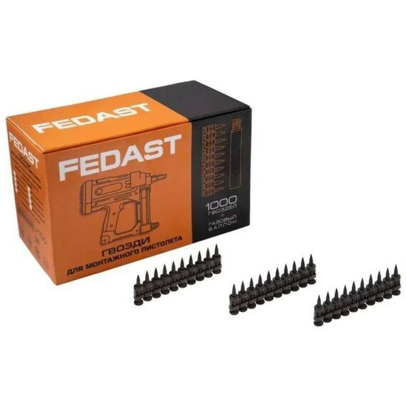 Гвозди прямого монтажа:  Гвозди 2.7*19 мм кованые с ребрами жесткости Bullet Point (1000шт/уп) FEDAST [FD2719RBP] фотографии