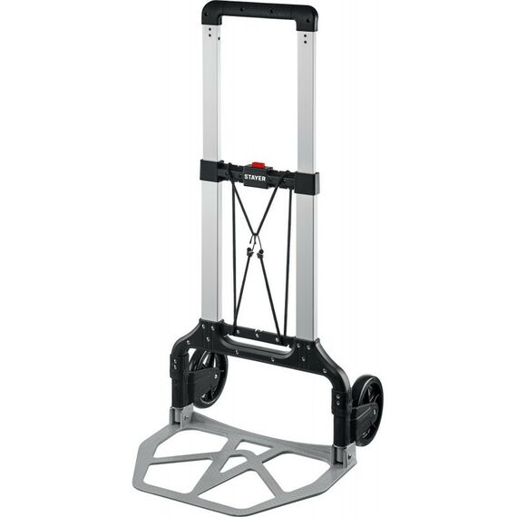 Тележки хозяйственные: Складная хозяйственная тележка STAYER PROTruck до 120кг из алюминиевого сплава, платформа 48.5х35см, колёса d16см, вес 5кг [38755-120] фотографии