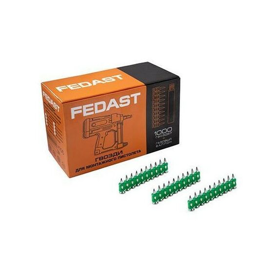 Гвозди прямого монтажа:  Гвозди 3.0*38 мм усиленные для монтажного пистолета FEDAST [fd3038eg] фотографии