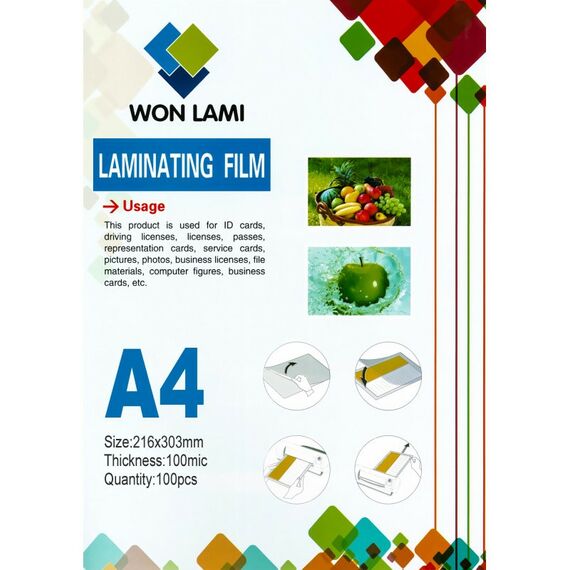 Пленка для ламинирования: Пленка для ламинирования  216х303 А4, 100мкм, 100 шт, WF фотографии