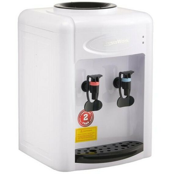 Кулеры для воды: Кулер для воды AquaWork AW 0.7TDR с нагревом/охлаждением, 700 Вт, белый с черным фотографии