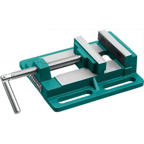 Тиски, струбцины, наковальни, верстаки: Станочные сверлильные тиски KRAFTOOL 100 мм [32715-100] фотографии