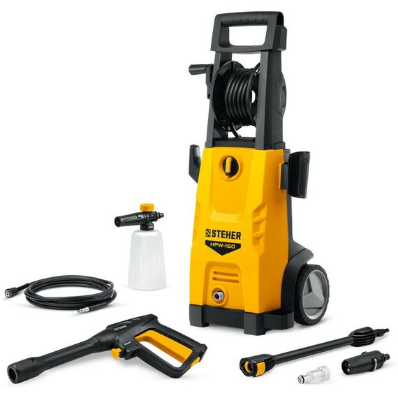 Мойки высокого давления: Мойка высокого давления STEHER HPW-160 160 Атм, 2100 Вт, пистолет G-180 фотографии