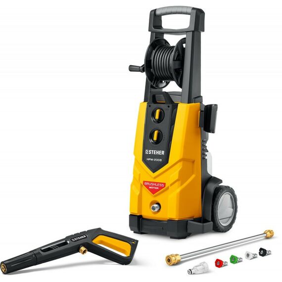Мойки высокого давления: Мойка высокого давления STEHER HPW-200B STEHER 200 Атм, 2600 Вт, пистолет G-280 PRO фотографии