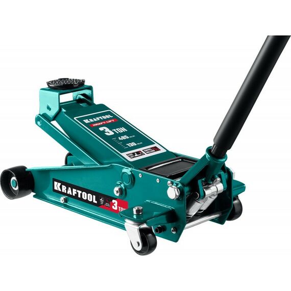 Домкраты: Подкатной домкрат с быстрым подъемом для СТО KRAFTOOL KRAFT-LIFT 3т 130-465 мм [43450-3] фотографии